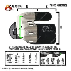 Axcel Contour Finger Tab Brady Ellison Signature Series -Bow Shop 4530414 tabsizesmetric