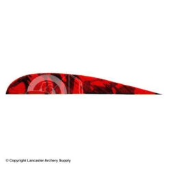 Trueflight Camo 4" RW Round Back Feather -Bow Shop 5200010 red