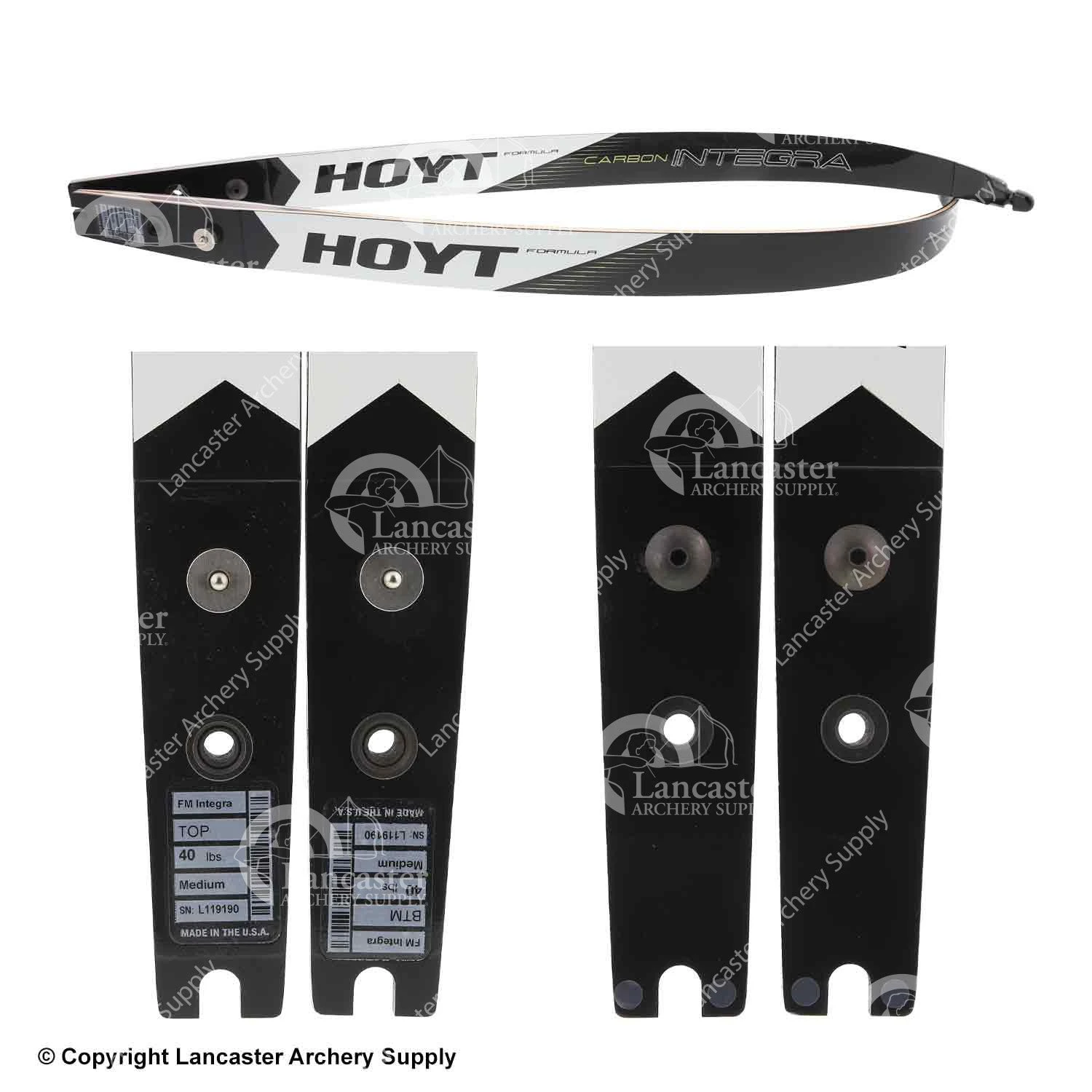 Hoyt Carbon Integra Formula Target Recurve Limb (Open Box X1030128) 2 Hoyt Carbon Integra Formula Target Recurve Limb (Open Box X1030128) - Image 2